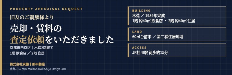 【相談】京都市西京区牛ケ瀬　店舗付住宅の画像