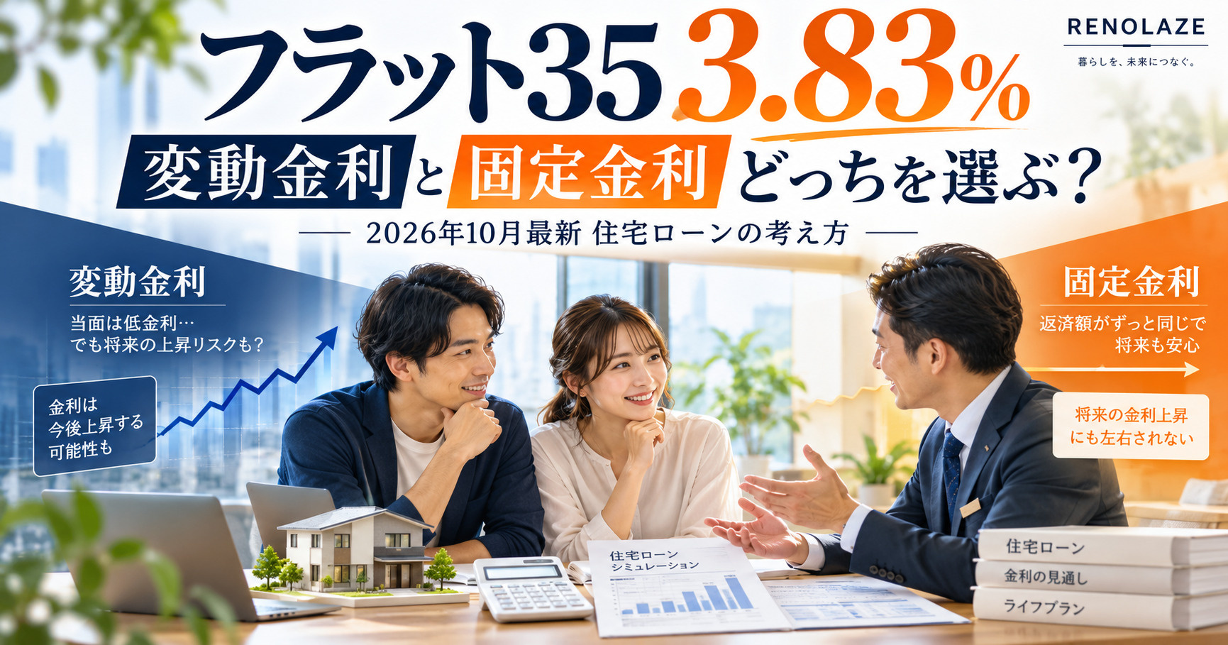 フラット35が3.83％に！固定金利と変動金利はどっちが得？...の画像