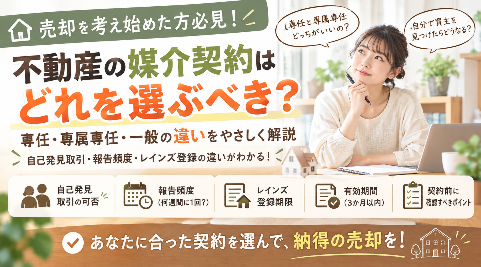 専任媒介と専属専任媒介の違いは？東大阪の売却で選ぶ基準｜リノ...の画像