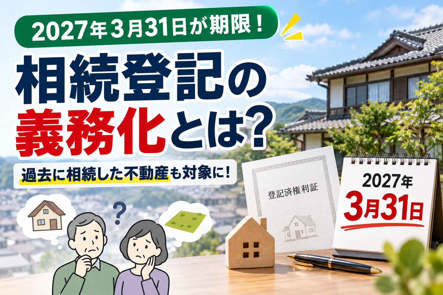 【2027年3月31日が期限！】相続登記の義務化とは？過去に...の画像